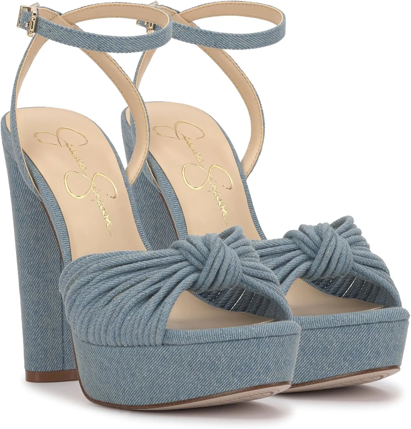Jessica Simpson Womens Block Heel Ankle Strap