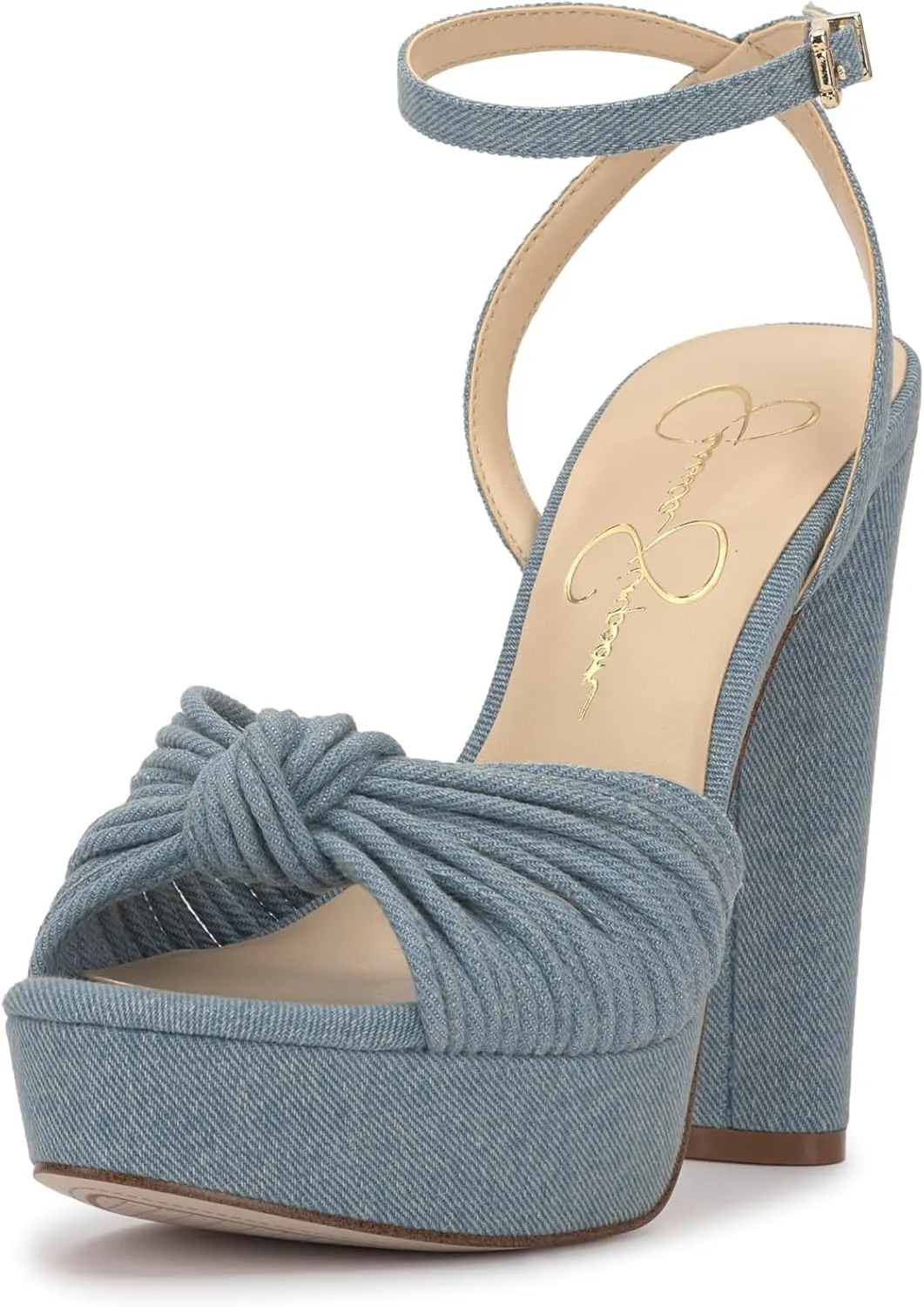 Jessica Simpson Womens Block Heel Ankle Strap