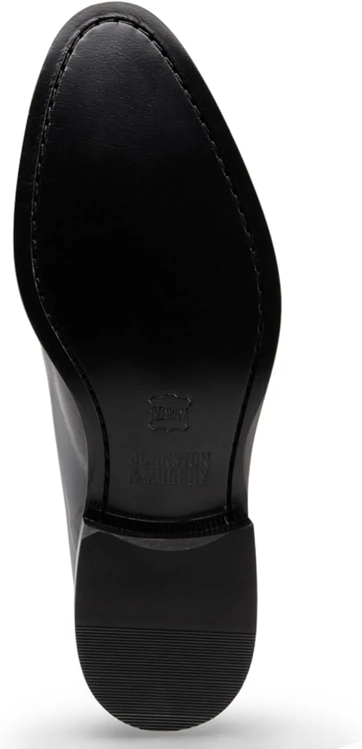 Johnston & Murphy Men's Gavney Plain Toe Black Patent Shoes