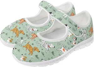 JoyLamoria Womens Slip on Walking Shoes Non Slip Barefoor Shoes Non Slip Fashion Mary Jane Shoes, Sunflower Bee Print