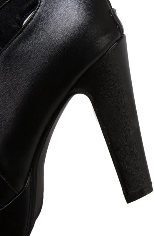 KAGAA peep Toe Zip Platform 3.5 cm Women Pumps,Block Heel high Heel 12 cm Handmade Sandals for Women ka33-10s