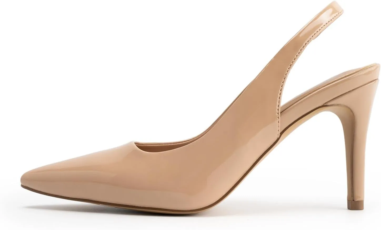 KaroNairy Stiletto Heels for Women Pointed Toe Slingback Heels Closed Toe mid Heel Wedding Dress Pumps Shoes with Buckles