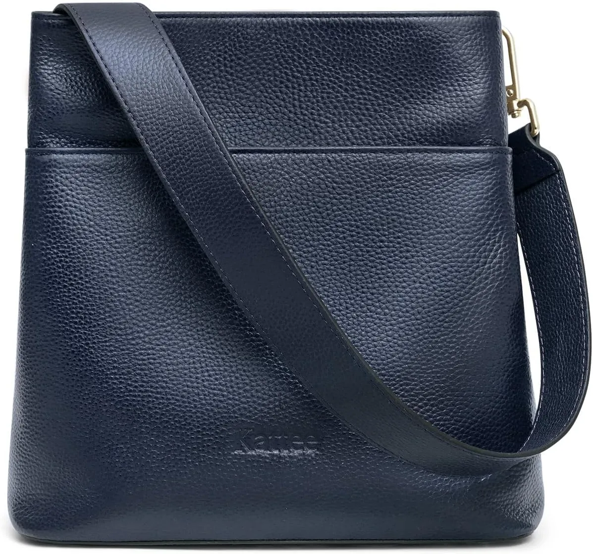 Kattee Leather Handbags for Women, Soft Shoulder Tote Crossbody Purses Bucket Bags with 2 Straps