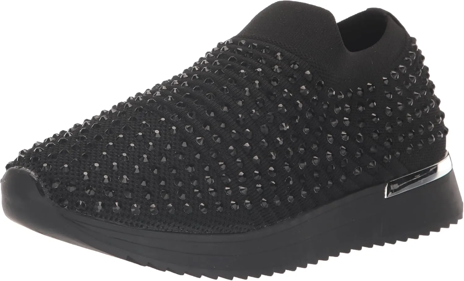 Kenneth Cole REACTION Women's Cameron Jewel Jogger Sneaker, Black, 9 Wide