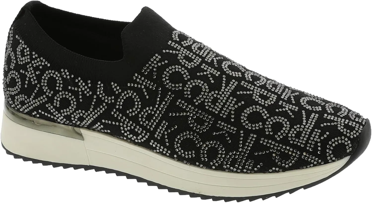 Kenneth Cole Reaction Women's Women's Cameron Stud Sneaker, Black Knit, 7.5