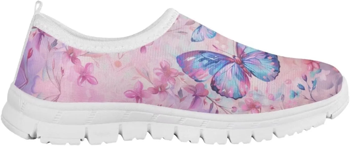 Kids Athltic Shoes Cute Girls Slip On Tennis Shoes Comfy Casual Shoes