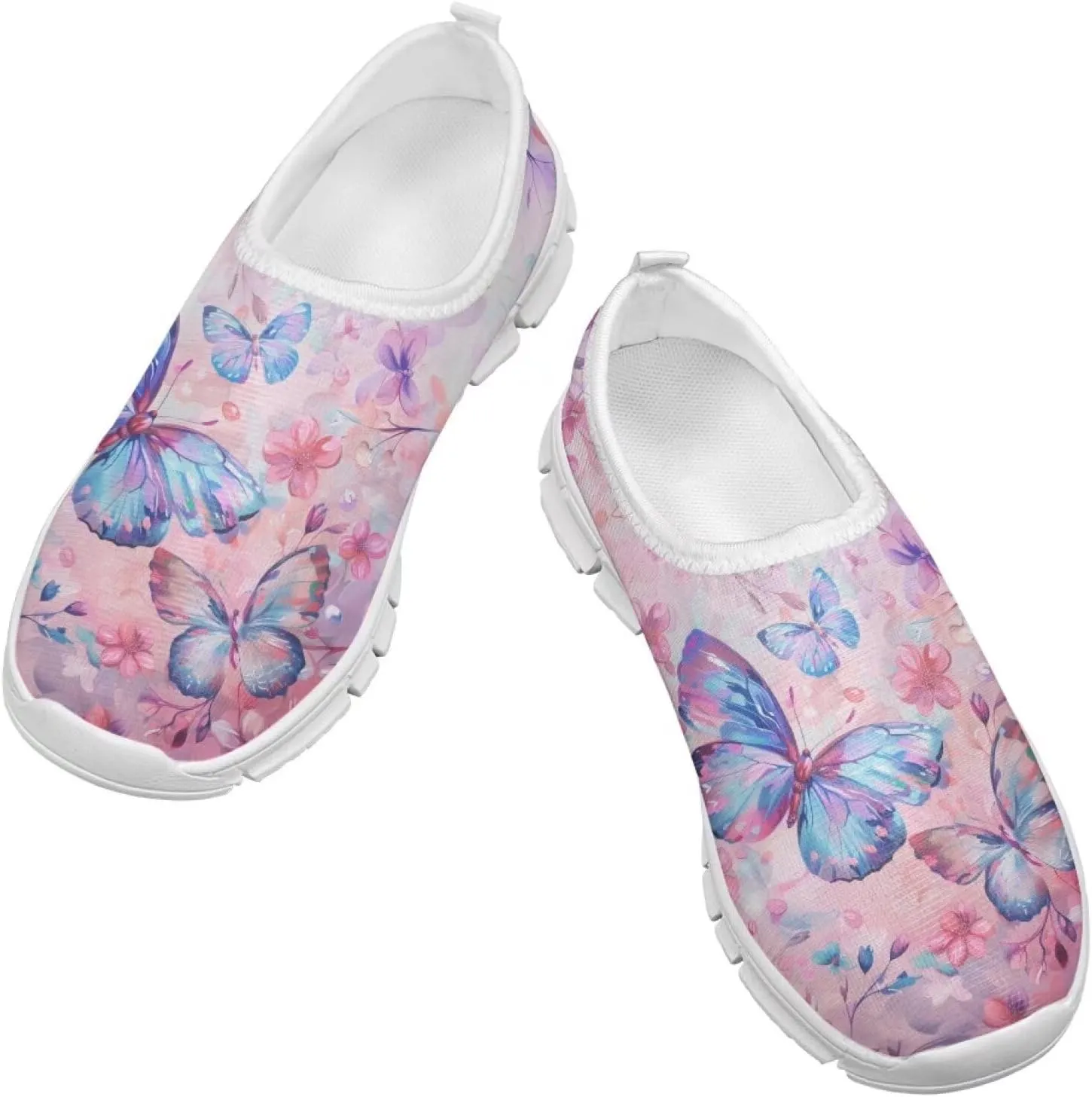 Kids Athltic Shoes Cute Girls Slip On Tennis Shoes Comfy Casual Shoes