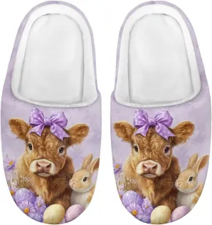 Kids Slip-On House Slipper Fuzzy Soft Non-Slip Outdoor Slippers Warm Comfortable Fluffy Slippers for Toddler US 9-15