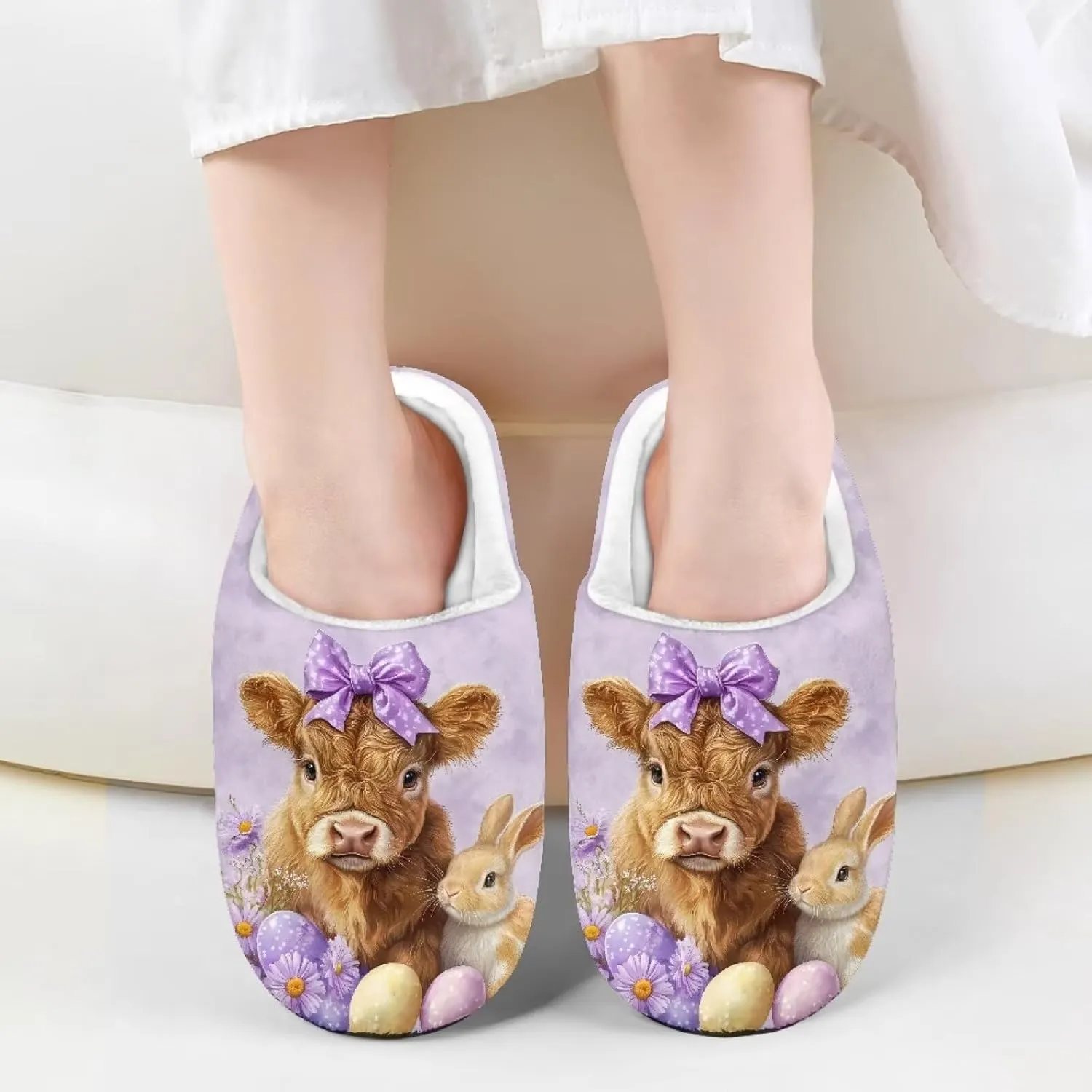Kids Slip-On House Slipper Fuzzy Soft Non-Slip Outdoor Slippers Warm Comfortable Fluffy Slippers for Toddler US 9-15