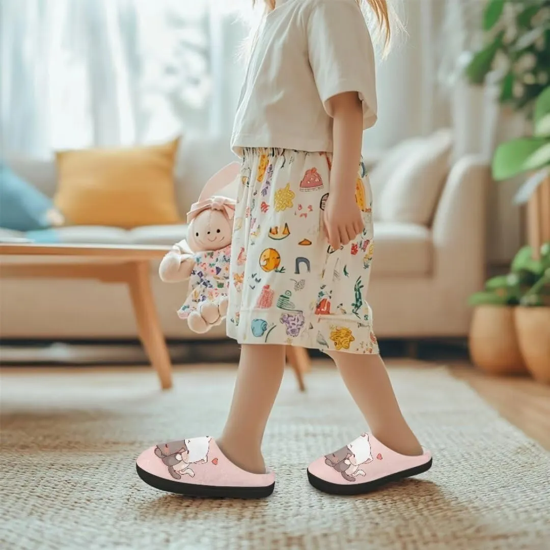 Kids Slippers Girls Winter Soft Fuzzy House Shoes Home Bedroom Slippers Warm Slip On