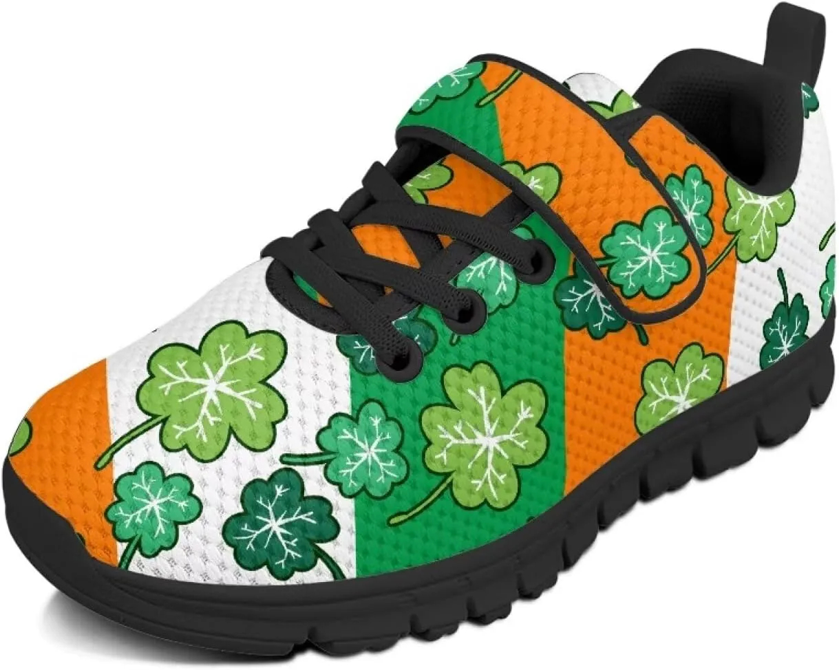 Kids St Patrick's Day Shoes Green Sneakers for Girls Boys Slip On Shoes