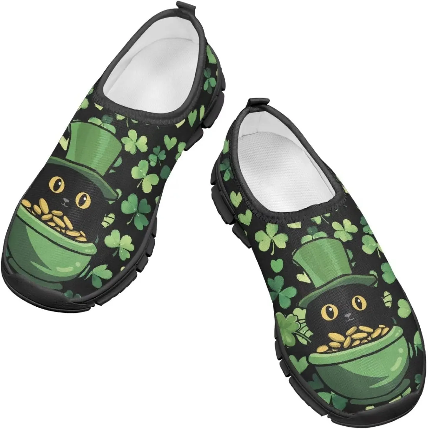 Kids Tennis Shoes Boys Girls Soft Slip On Loafers Lightweight Non Slip Casual Walking Shoe Outdoor Athletic Sneakers Black Sole Size 11-15