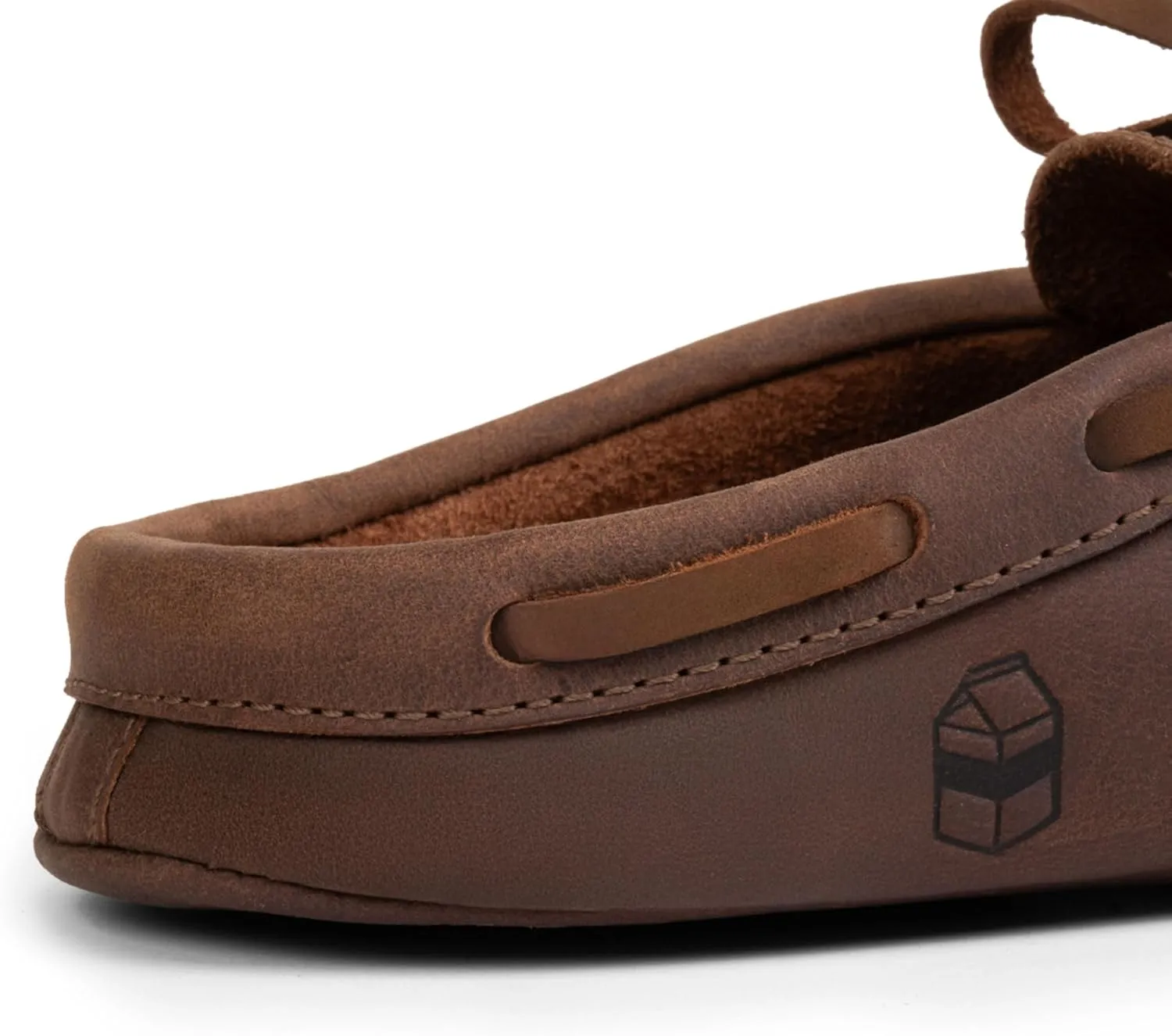 La Leche, Mule Boat Shoes, Indoor Scuff Slippers, Shoes for Home, Full Grain Leather & Memory Foam, Handmade