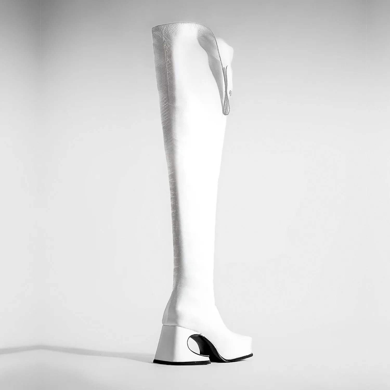 La Zowi High Boots In Coca White