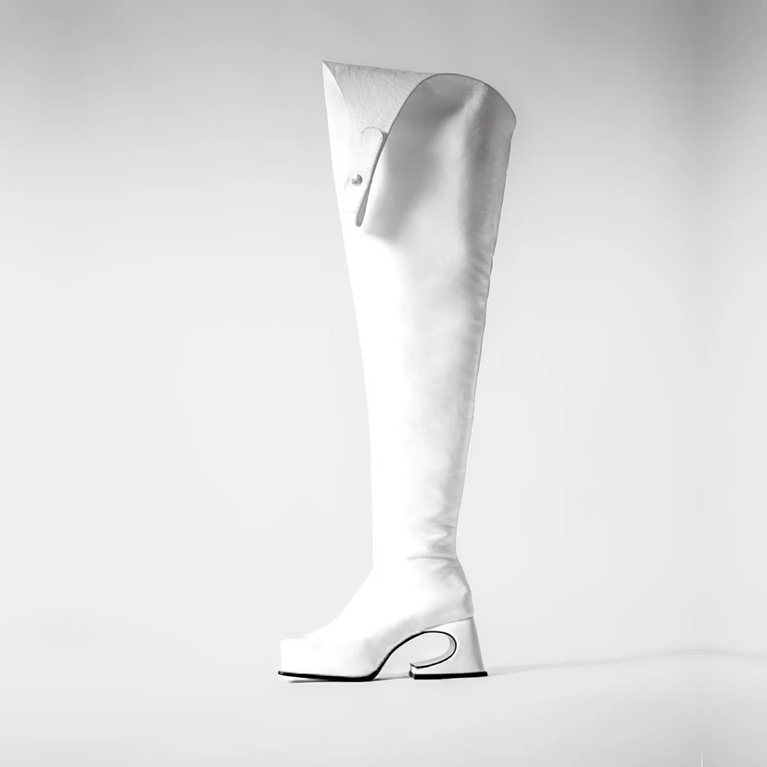 La Zowi High Boots In Coca White