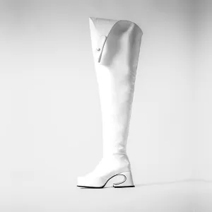 La Zowi High Boots In Coca White