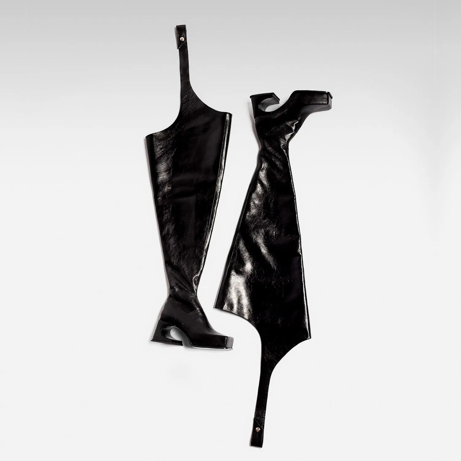 La Zowi High Boots In Diamond Black