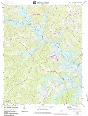 Lake Anna West VA topo map, 1:24000 Scale, 7.5 X 7.5 Minute, Historical, 1973, Updated 1984, 26.8 x 22.1 in