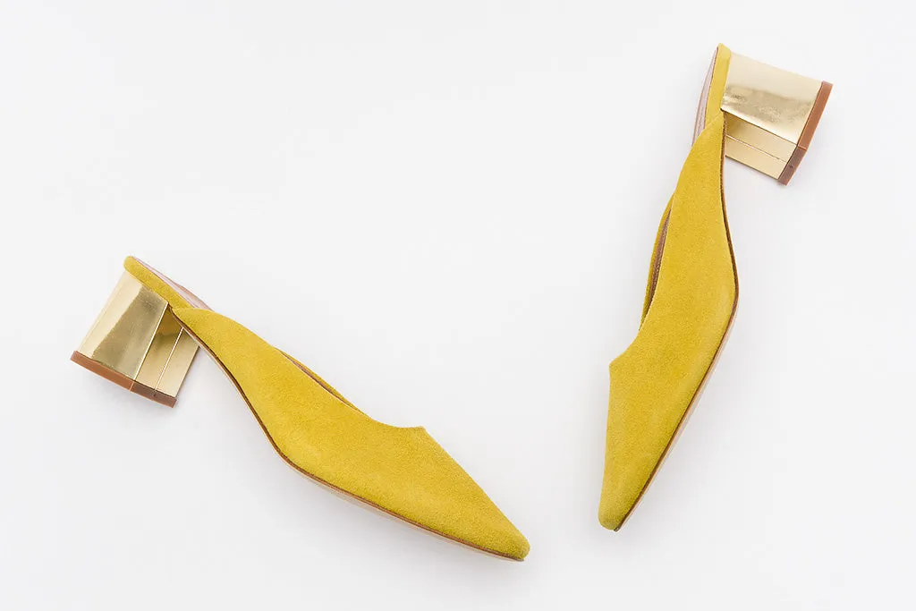 LALA Suede Mule Heels