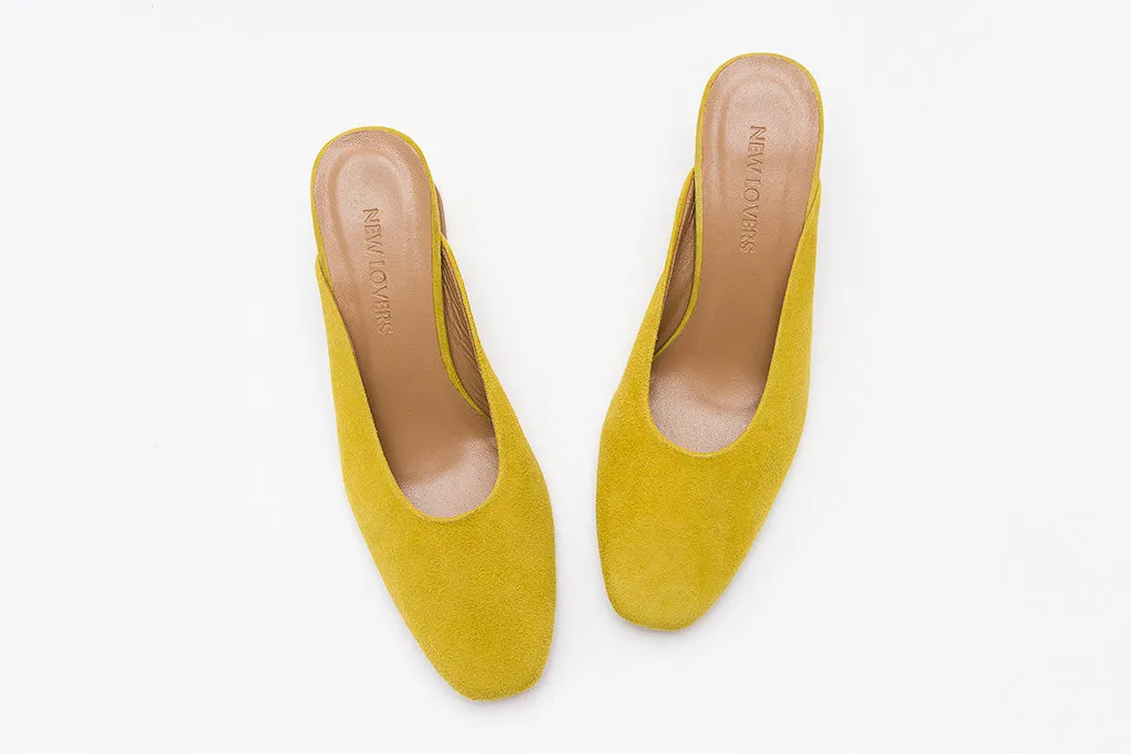 LALA Suede Mule Heels