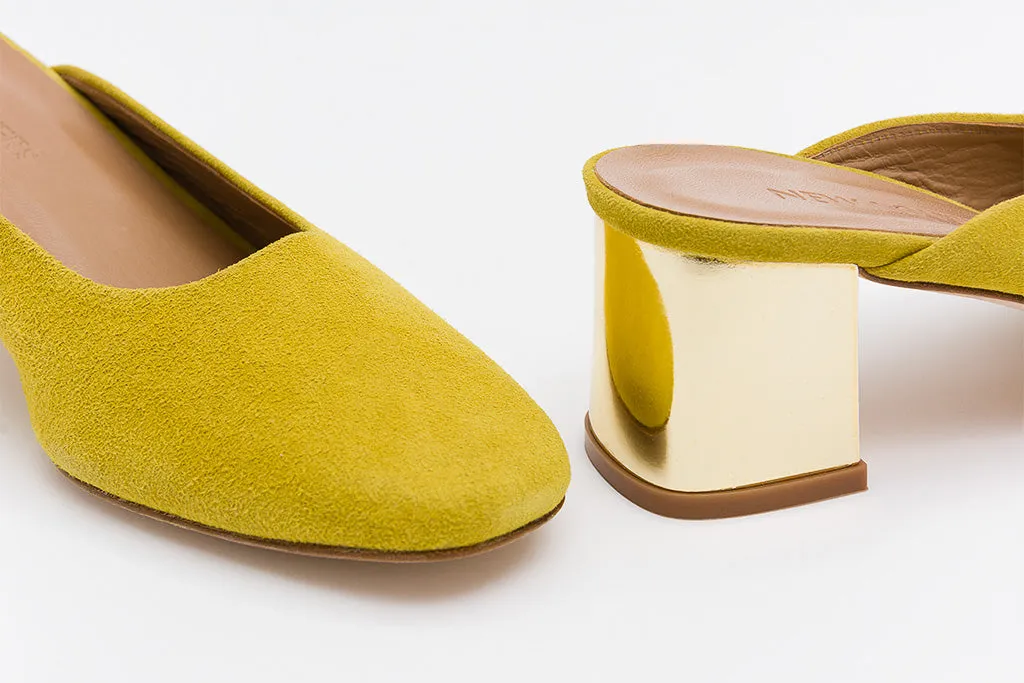 LALA Suede Mule Heels