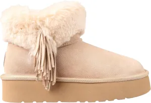 Lamo Women's Amari Platform Boots - Stylish Suede with Faux Fur Lining, Australian Sheepskin Insole, NeverWet Technology, and 1.5" Rubberlon Outsole - Premium Winter Footwear