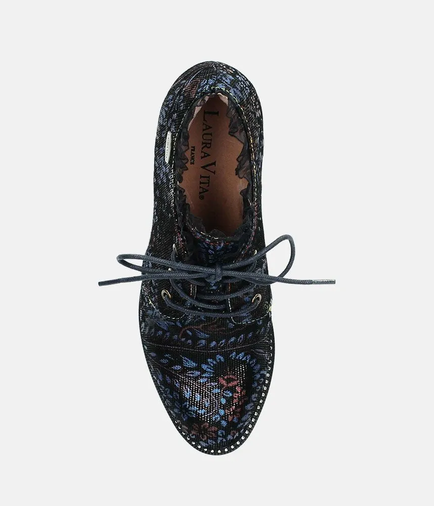 Laura Vita Dressy Blue Multi Ankle Shoes