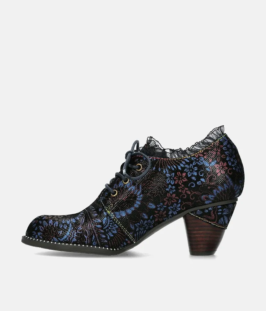 Laura Vita Dressy Blue Multi Ankle Shoes
