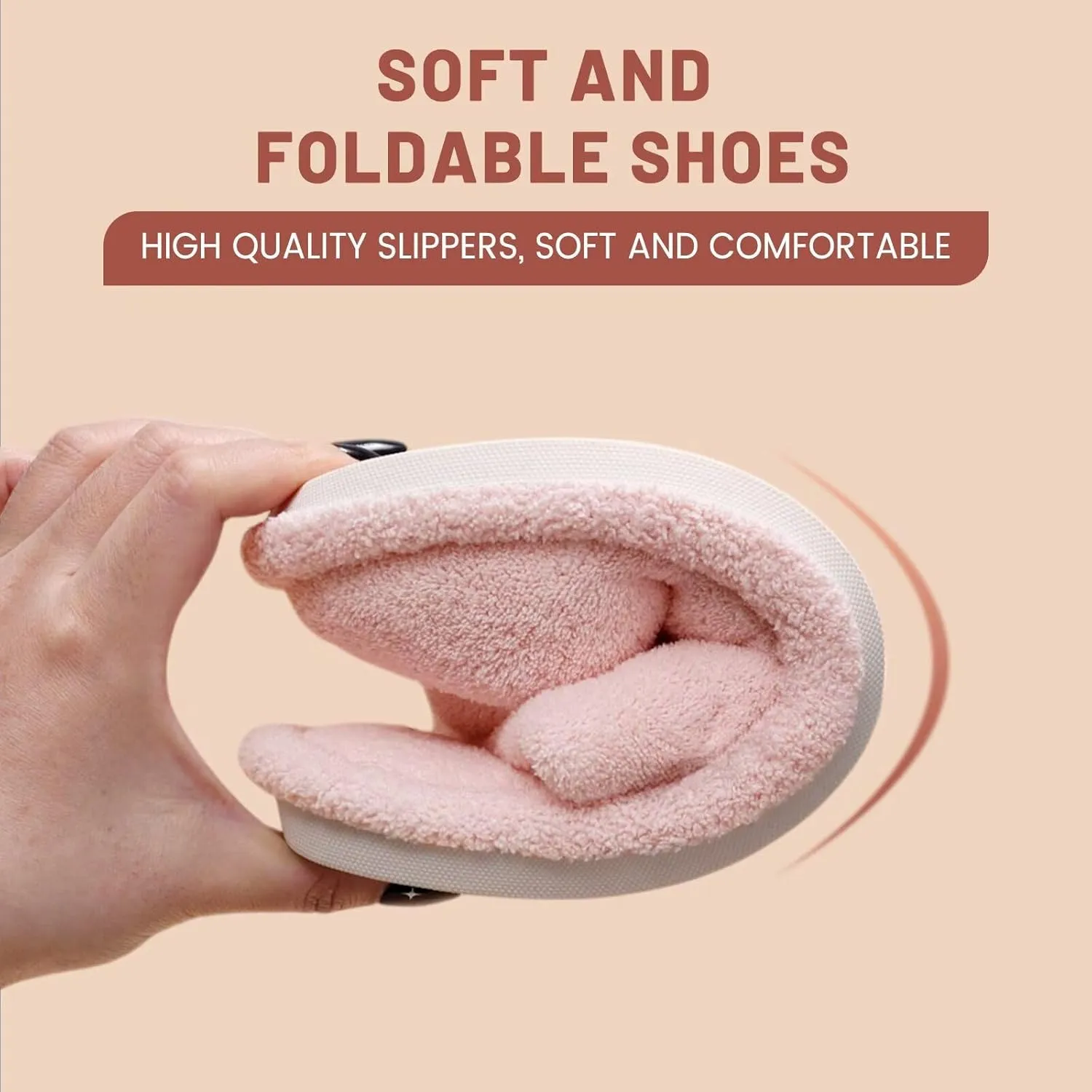 LBF Women's Fuzzy House Slippers Non-Slip Winter Warm Indoor Cozy Soft Memory Foam Slip-On Lightweight Slippers for Women