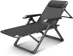 Lightweight Camping Chairs Loungers Folding Chair Sun Loungers Folding Recliner Detachable Headrest,Portable Outdoor Terrace Lounge Chair
