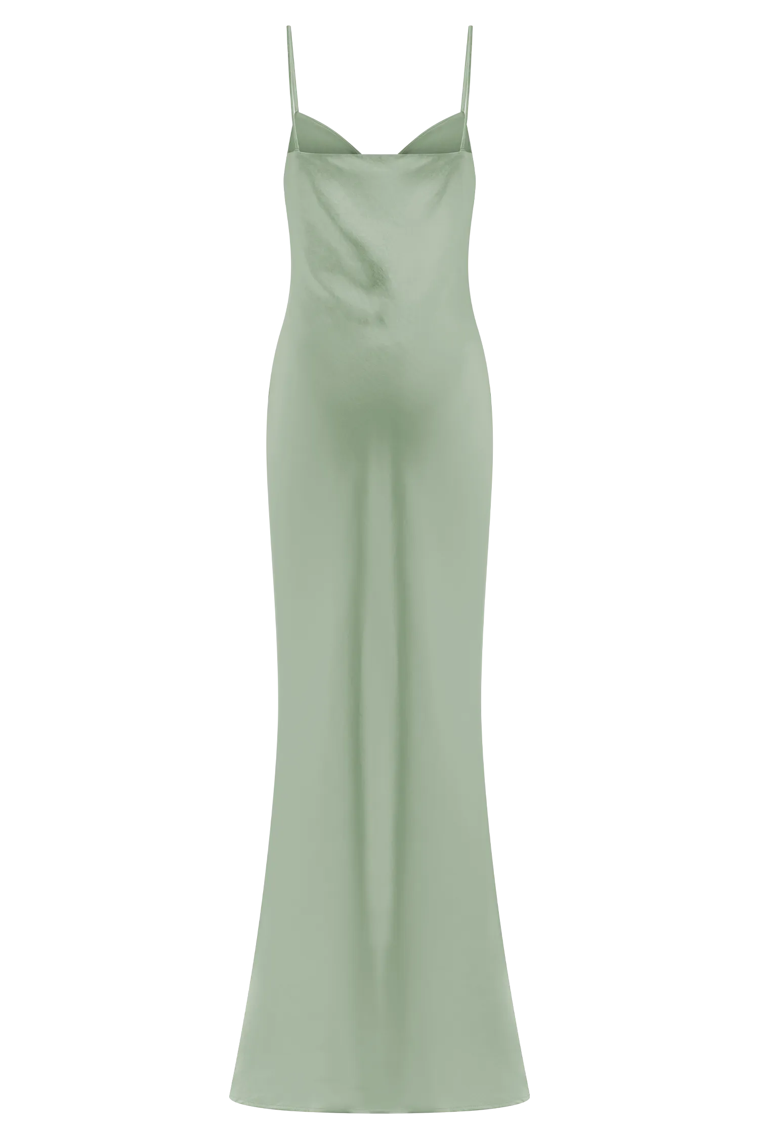 Lilly Sweetheart Satin Maxi Dress - Sage