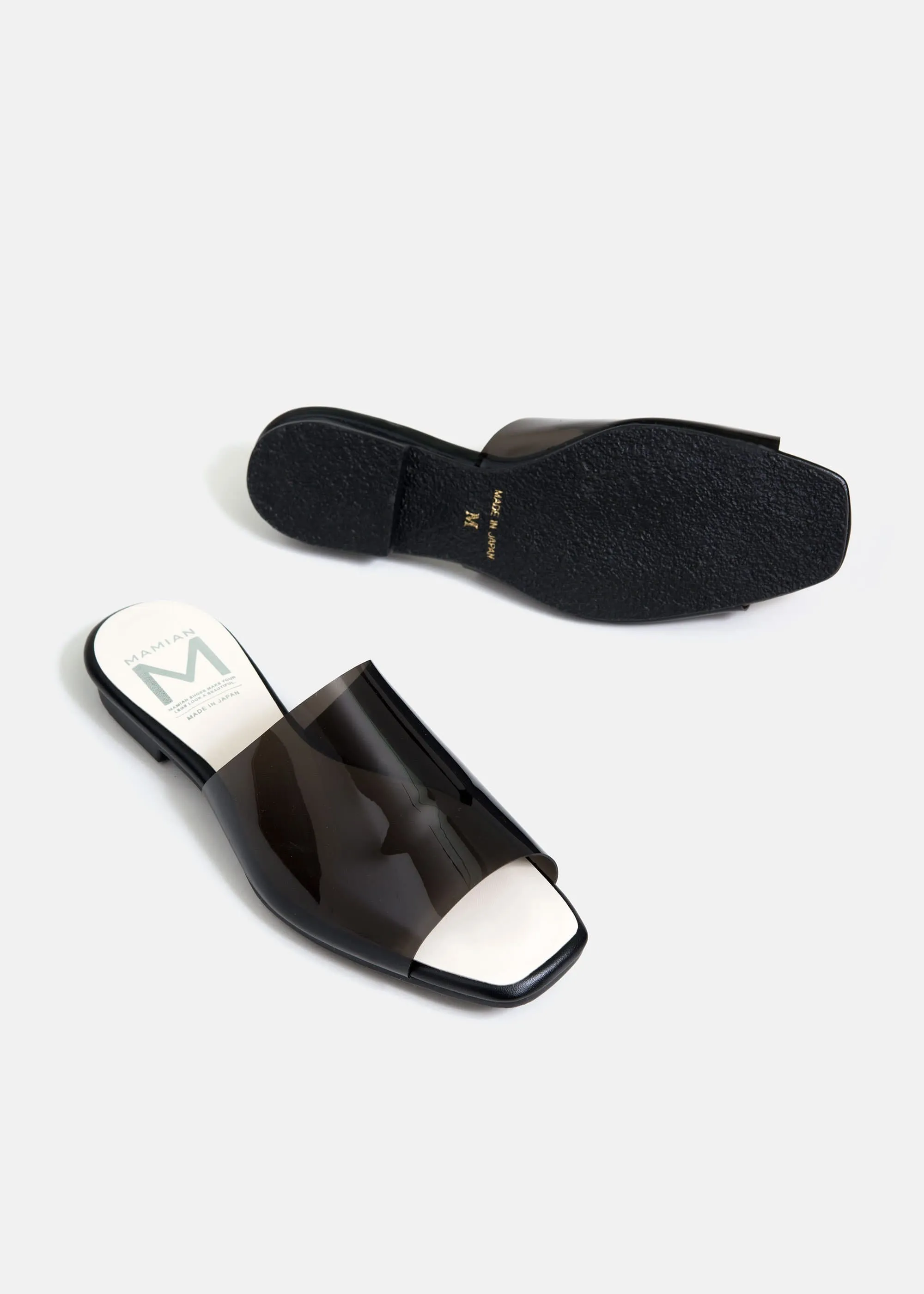 Limited special price 1,990 yen: PVC mule slippers (3370) black