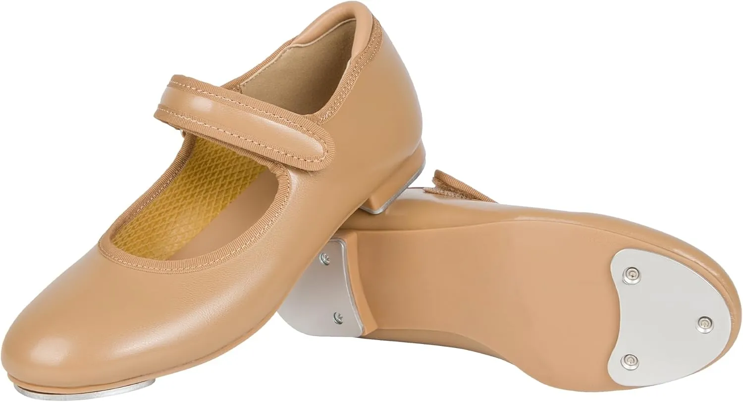 Linodes Economy Unisex-Child Easy Strap Tap Shoe for Girls and Boys Tap Flat