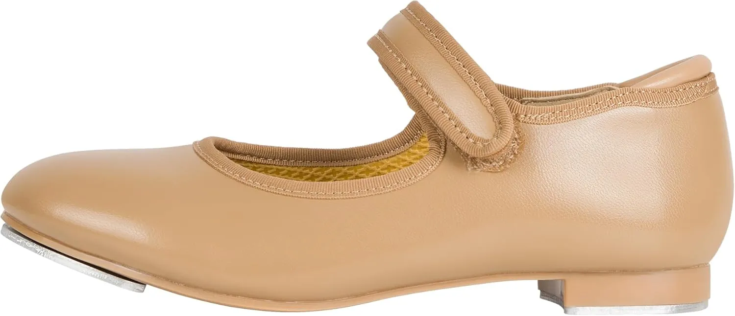 Linodes Economy Unisex-Child Easy Strap Tap Shoe for Girls and Boys Tap Flat