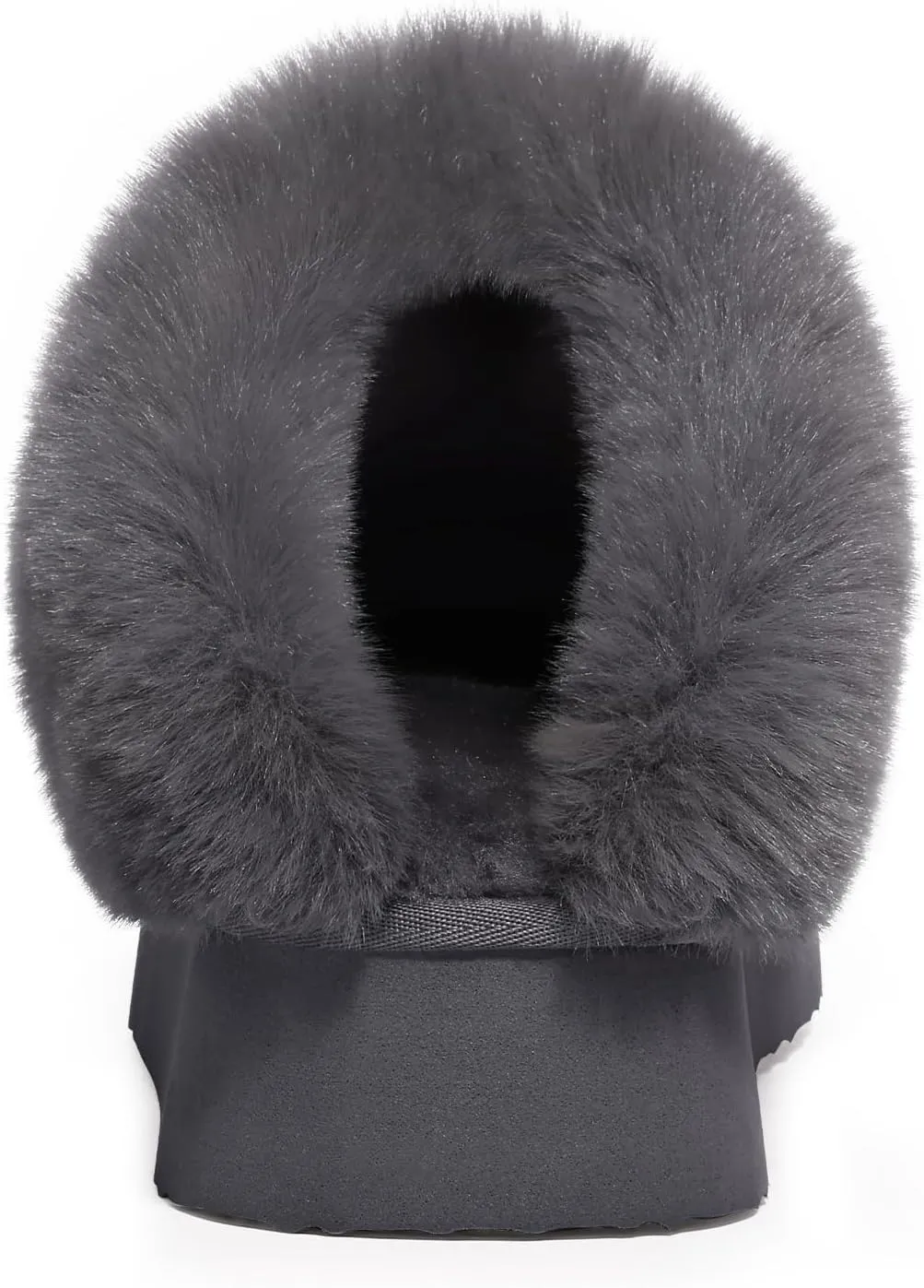 Litfun Fuzzy Platform Slippers for Women Comfy Winter House Shoes with Memory Foam Indoor Outdoor