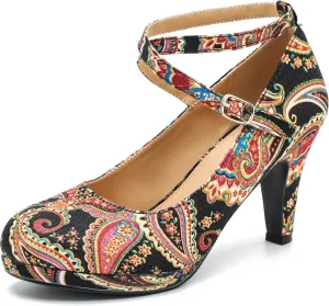 LIURUIJIA Women's Platform High Heels Sexy Cross Ankle Strap Pumps Wedding Work Party Dress Shoes