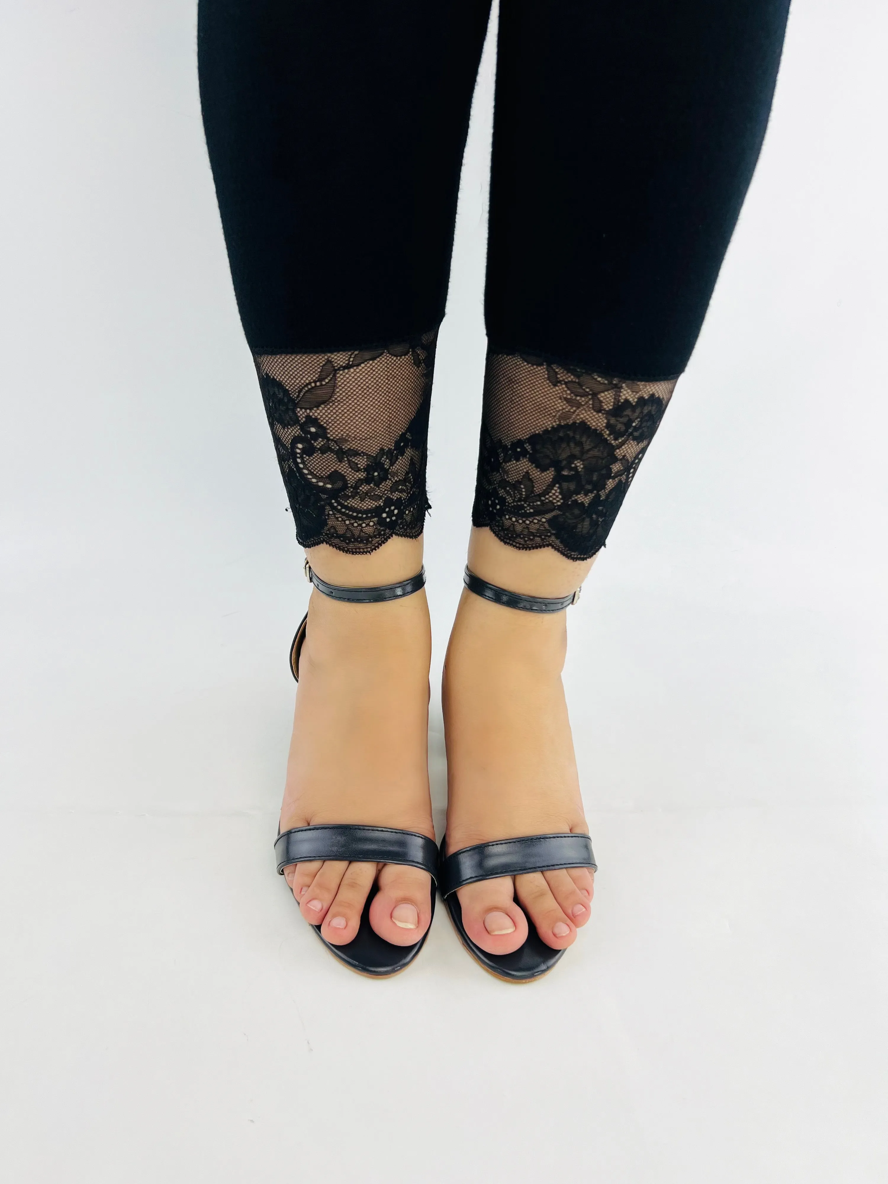 Liza Black Open Toe Chunky Block Heel Sandals-11031