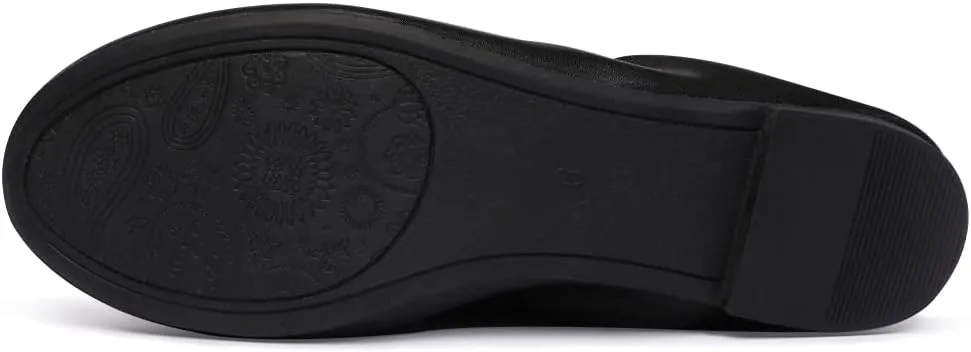 LM Women's Ballet Flats Round Toe Slip On Flats Shoes Casual Dress Shoes Foldable Portable Travel Ballet Flat