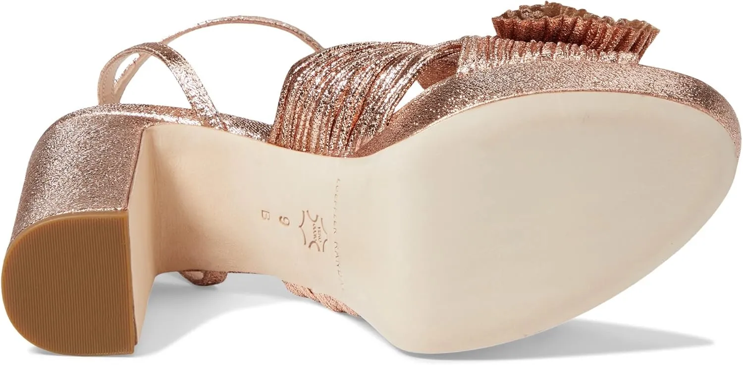 Loeffler Randall Women's Natalia Platform Pleated Bow Heels