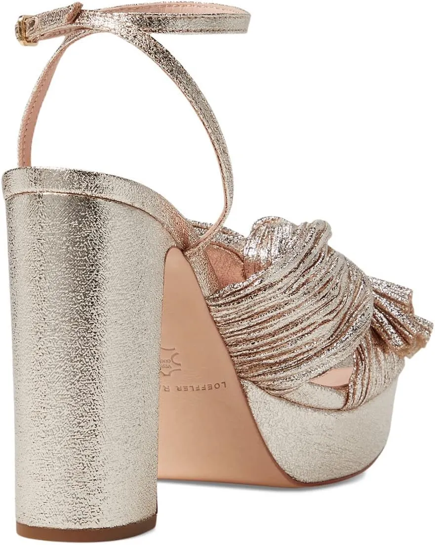 Loeffler Randall Women's Natalia Platform Pleated Bow Heels