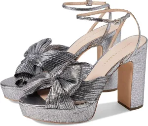 Loeffler Randall Women's Natalia Platform Pleated Bow Heels