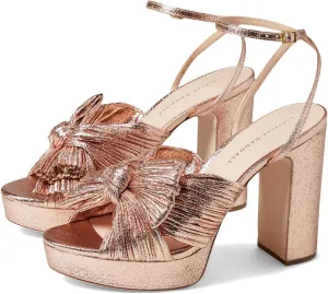 Loeffler Randall Women's Natalia Platform Pleated Bow Heels