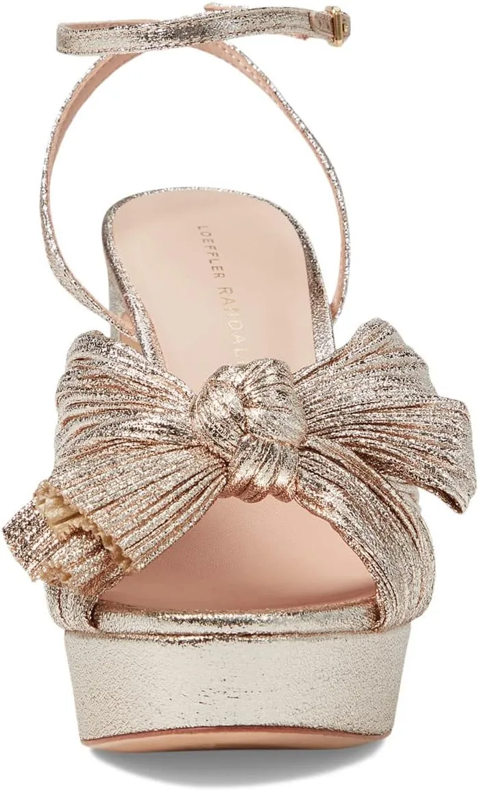 Loeffler Randall Women's Natalia Platform Pleated Bow Heels
