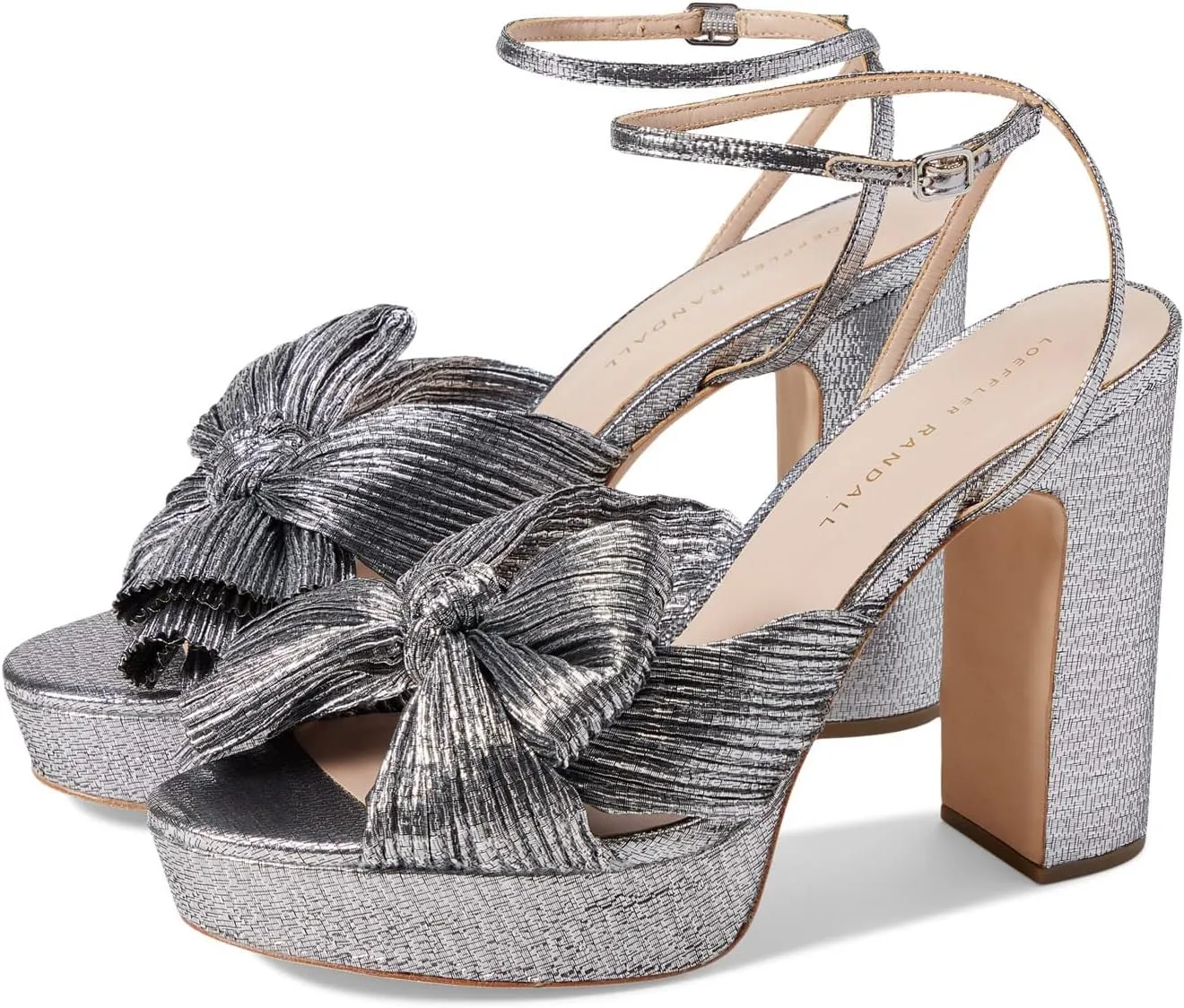 Loeffler Randall Women's Natalia Platform Pleated Bow Heels