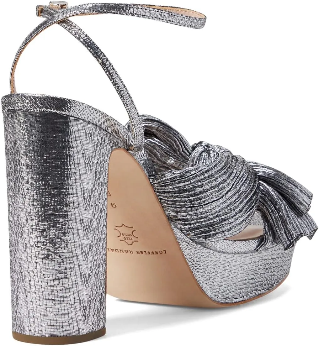 Loeffler Randall Women's Natalia Platform Pleated Bow Heels