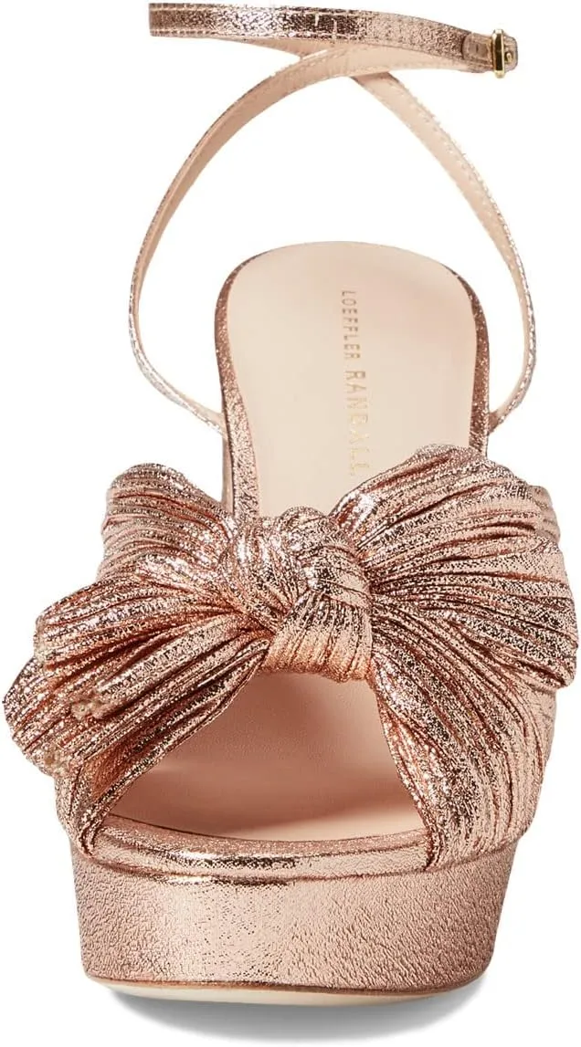 Loeffler Randall Women's Natalia Platform Pleated Bow Heels