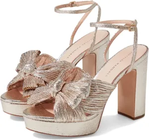 Loeffler Randall Women's Natalia Platform Pleated Bow Heels