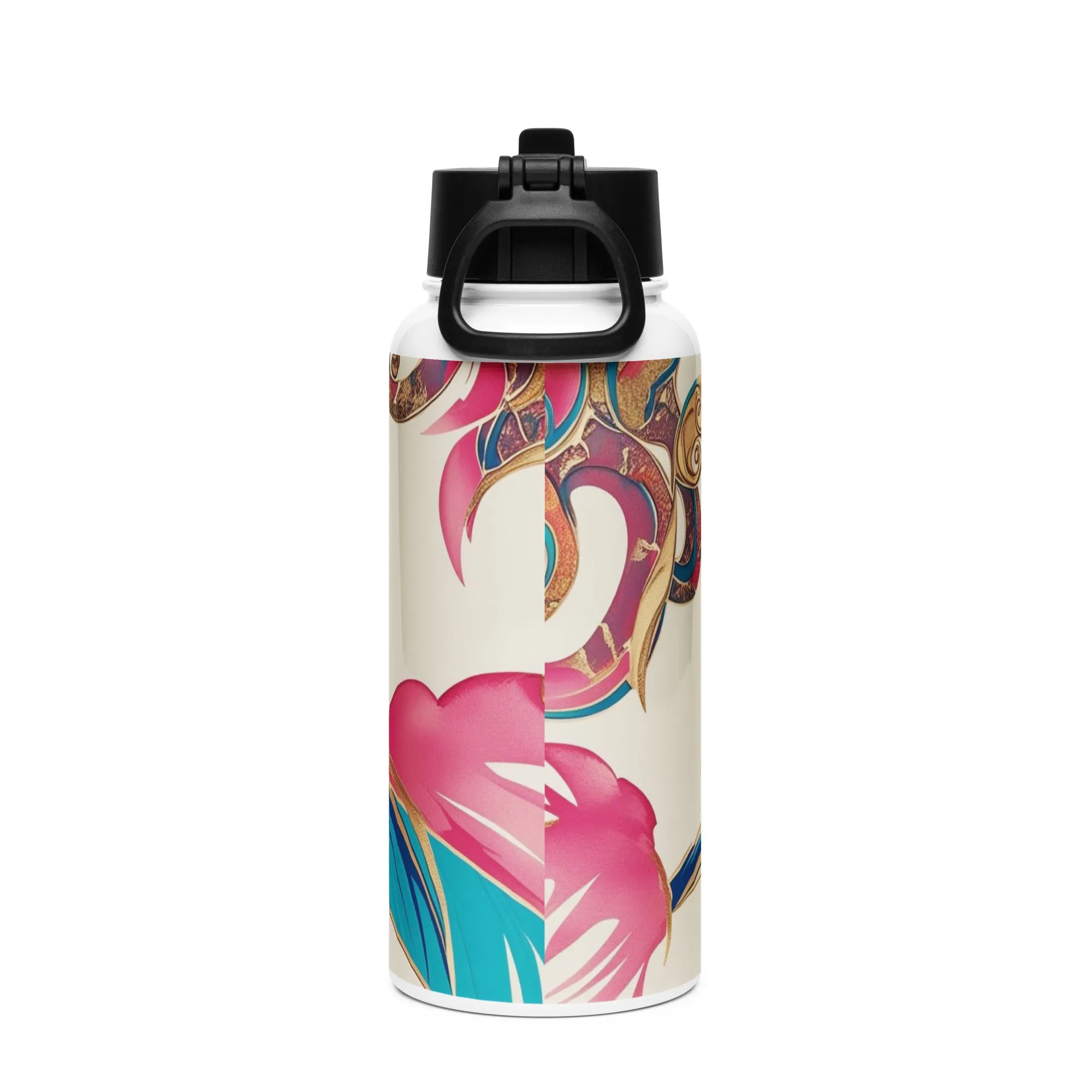 Lucky Charm Taurus Stainless steel water bottle with a straw lid 32 oz