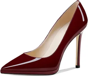 Lutalica W Women's Patent Leather Pointed Toe Sexy Platform High Heel Stiletto Dress Pumps for Party Nightclub Wedding