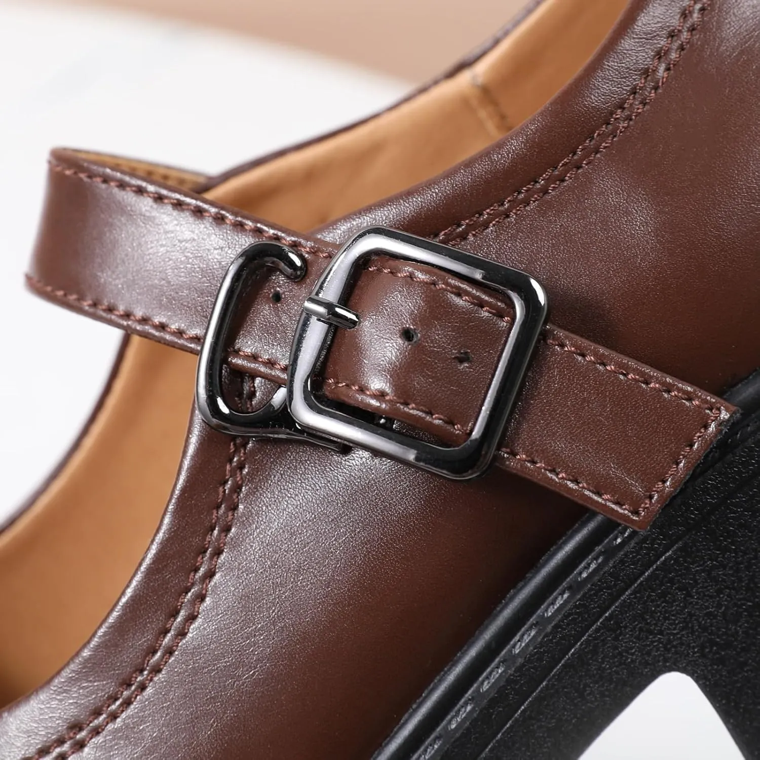 Mary Jane Shoes Platform Mary Janes for Women Chunky Heel Pumps Business Casual Shoes Dress Shoes Comfortable Dressy Office Work Shoes for Ladies Womens